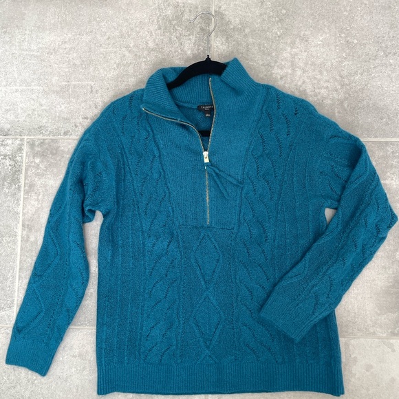NWT Talbots Cable Knit Zip Collar Sweater
- Size S - Picture 8 of 9